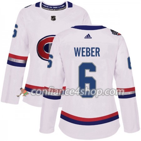 Adidas Maillot de Hockey Montreal Canadiens Shea Weber 6 2017-2018 Blanc Classic Authentic - Femme